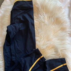 Lululemon Run Pace Leggings Sz 4 Navy